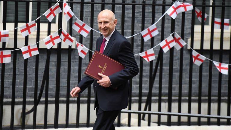 Britain's Secretary of State for Defense John Healey walks outside Downing Street in London, Britain, July 9, 2024. REUTERS/Chris J. Ratcliffe