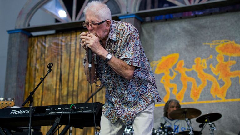 Mayall performs at the New Orleans Jazz and Heritage Festival in 2018. Pic: Amy Harris/Invision/AP