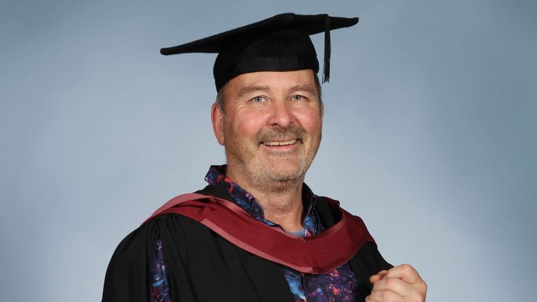 Jonny Clothier in his graduation photo. Pic: PA