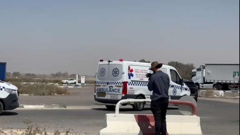 The ambulance convoy travelled to Egypt