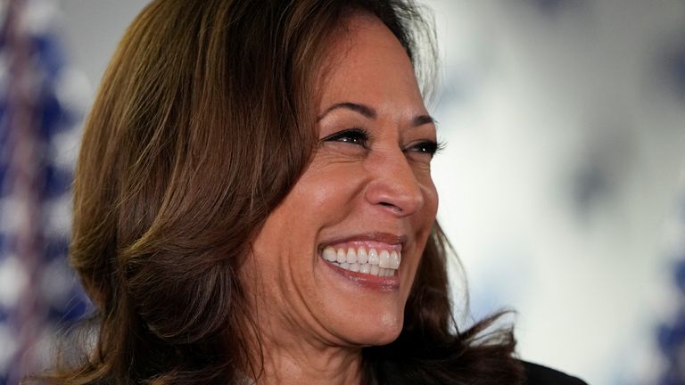 Kamala Harris at campaign headquarters in Wilmington, Delaware.  Photo: Reuters