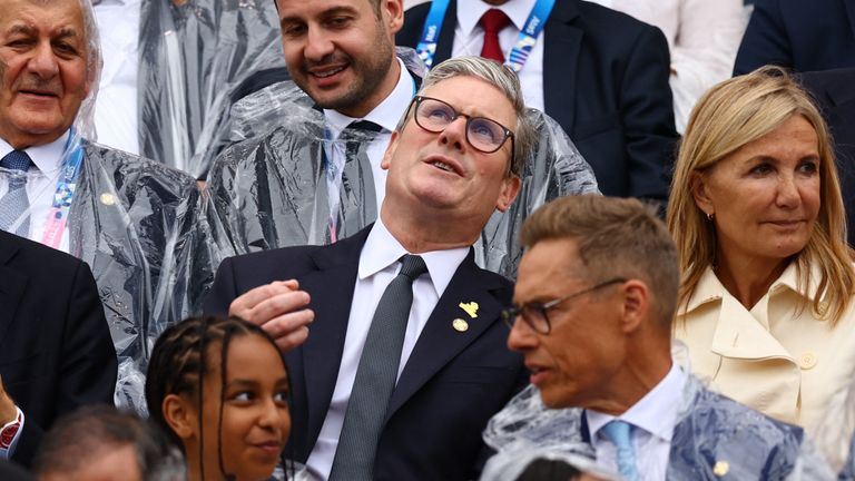 Keir Starmer during the Opening Ceremony.
Pic: Reuters