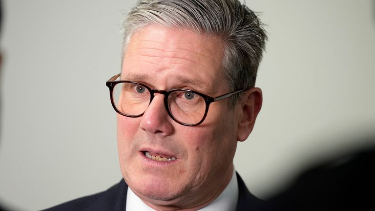 Prime Minister Sir Keir Starmer speaks during an interview at the Senedd, in Cardiff, Wales, during his tour of the UK following Labour's victory in the 2024 General Election. Picture date: Monday July 8, 2024.   PA