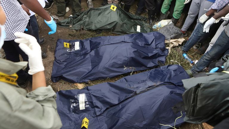 So far nine bodies have been found in the quarry. Pic: AP