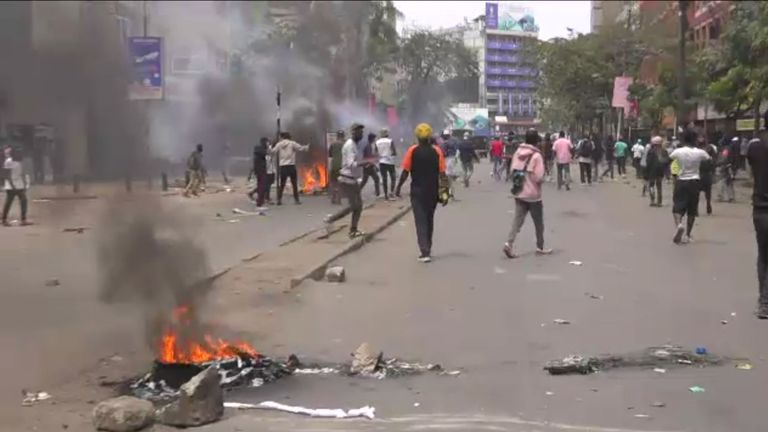 Protesters in Nairobi, Kenya