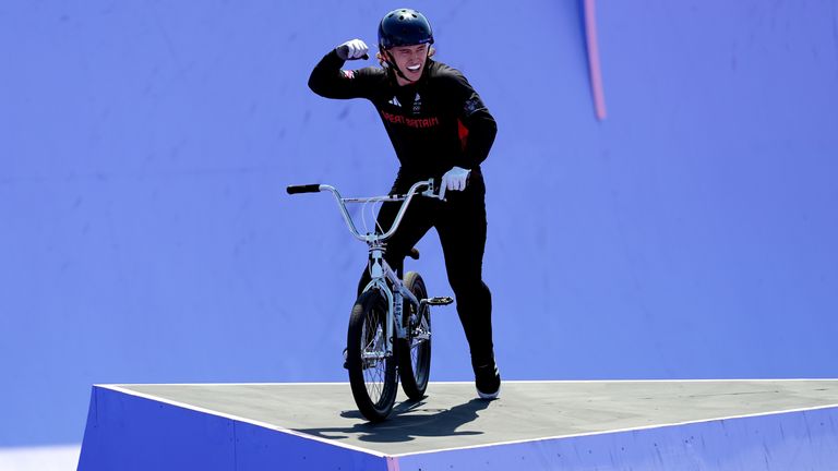 Great Britain's Kieran Reilly during the Men's BMX Freestyle Final.
Pic: PA