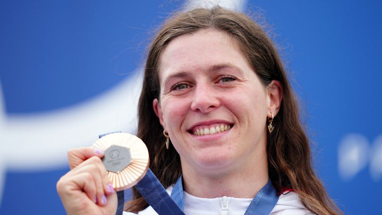 Great Britain's Kimberley Woods with her bronze medal. Pic: PA