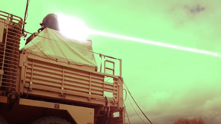 A graphical representation of the laser firing provided by the Ministry of Defence. Pic: MoD
