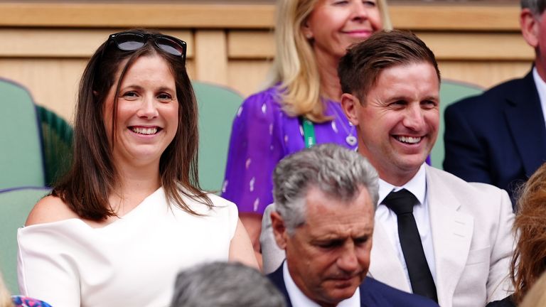 Lindsey Burrow in the royal box on day fourteen of the 2024 Wimbledon Championships at the All England Lawn Tennis and Croquet Club, London. Picture date: Sunday July 14, 2024.

