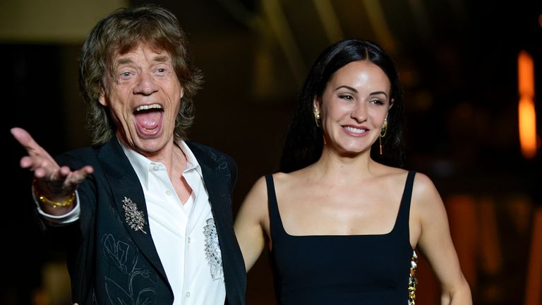 Mick Jagger, left, and Melanie Hamrick. Pic: AP