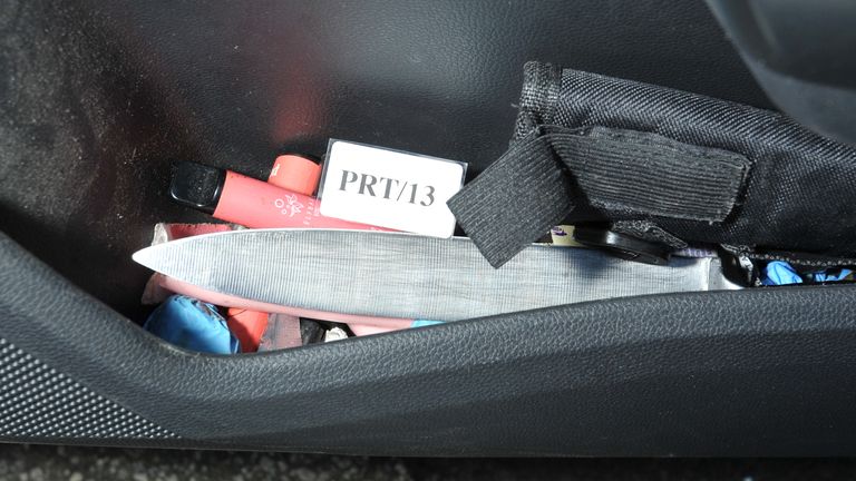 Items found in Mohammad Sohail Farooq's car outside St James's Hospital in Leeds. Pic: Counter Terrorism Policing North East 