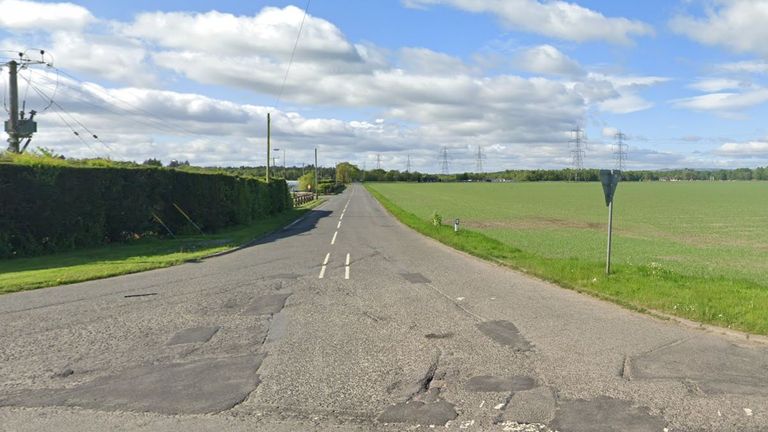 Moss Road, in Dunmore, near Falkirk in Scotland. Pic: Google