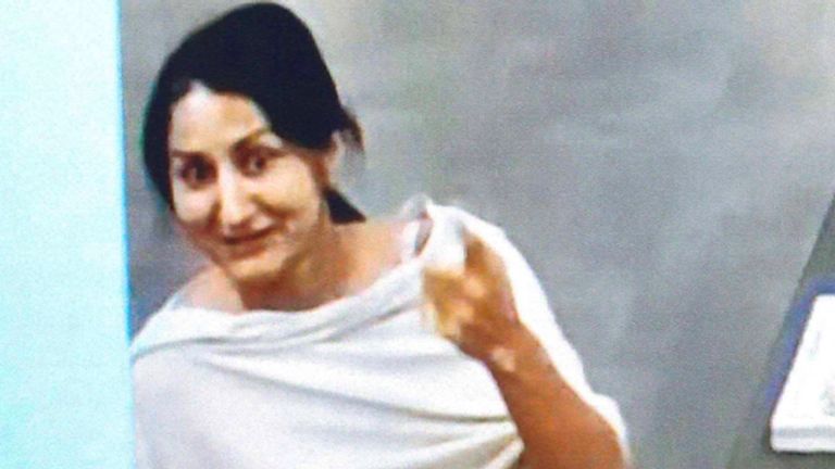 Naurinder Kaur in an M&S store.  Photo: West Mercia Police/PA 