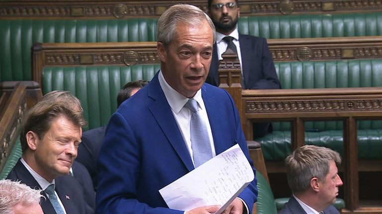 ‘There are more supporters of Brexit in the European Parliament than I sense there are in this Parliament of 2024’, Nigel Farege told the Commons in his maiden speech.