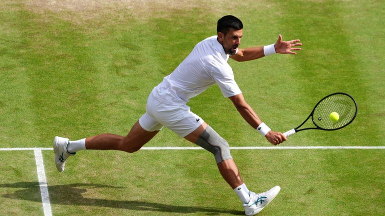 Novak Djokovic in action. Pic: PA