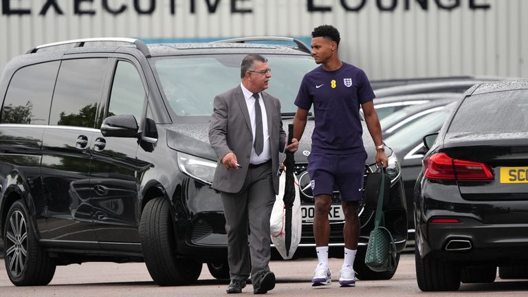 England's Ollie Watkins arrives at London Stansted Airport. Gareth Southgate and England tasted defeat in a second successive European Championship final as Spain triumphed 2-1 in Berlin. Picture date: Monday July 15, 2024.