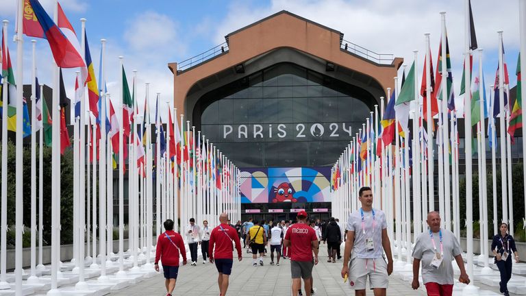 The Olympic Village in Paris. Pic: AP