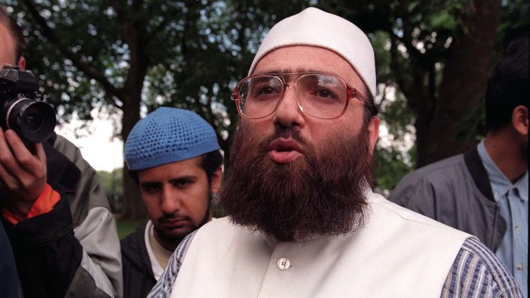 Omar Bakri Muhammad at Speaker's Corner, Hyde Park in 1996. Pic: PA