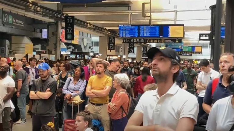 A Paris train station following attacks on France's high-speed train ...