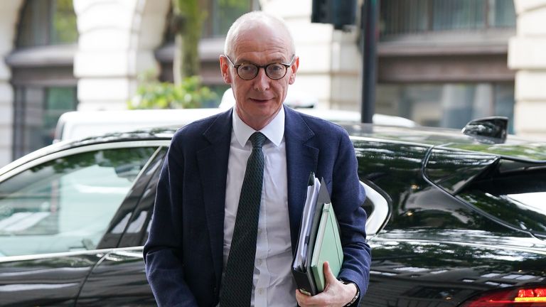 Pat McFadden arrives to give evidence to the Post Office Horizon IT inquiry. Pic: PA
