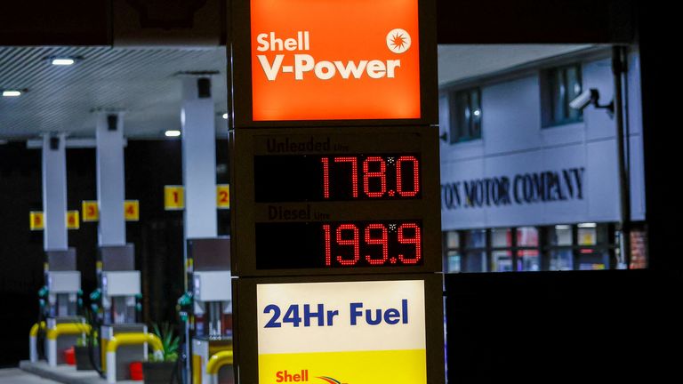 High fuel prices in Long Stratton in March 2022 after Russia's invasion of Ukraine. Pic: Reuters