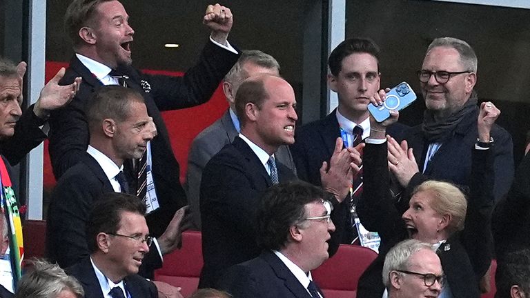 William celebrates England winning the penalty shoot-out in the quarter-final. Pic: PA