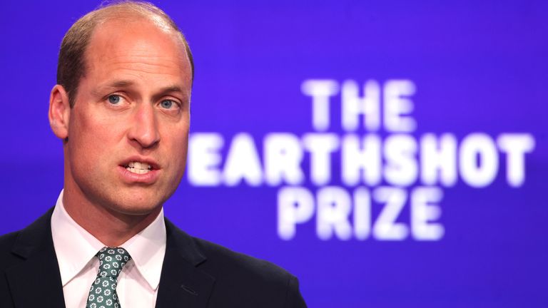 Prince William gives a speech at the Breakthrough Energy Summit in June.  Photo: Chris Jackson / pool photo via AP