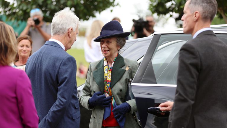 The Princess Royal during a visit to the Riding for the Disabled Association (RDA) National Championships.
Pic: PA