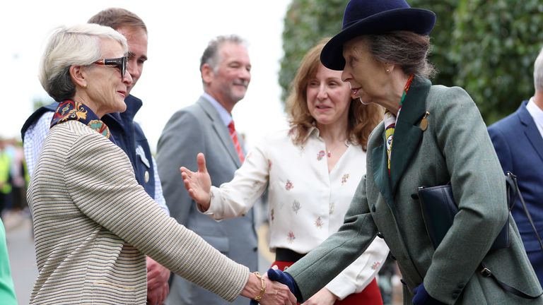 The Princess Royal during a visit to the Riding for the Disabled Association (RDA) National Championships.
Pic: PA