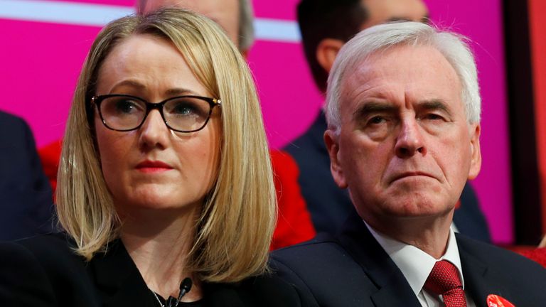 Rebecca Long-Bailey and John McDonnell are among the MPs who have suspended the Labor whip.  File photo: Reuters