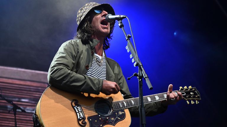 Richard Ashcroft on stage at Forestry Live Summer Series in Yorkshire. Pic: Graham Finney/Cover Images via AP