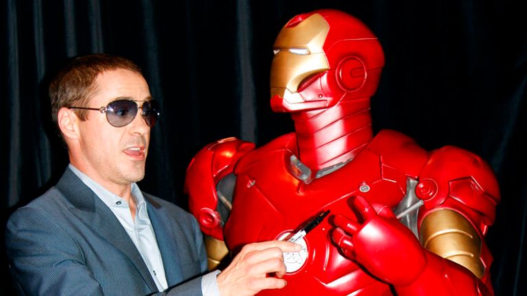 Robert Downey Jr at the Iron Man premiere in Sydney in 2008. Pic: AP