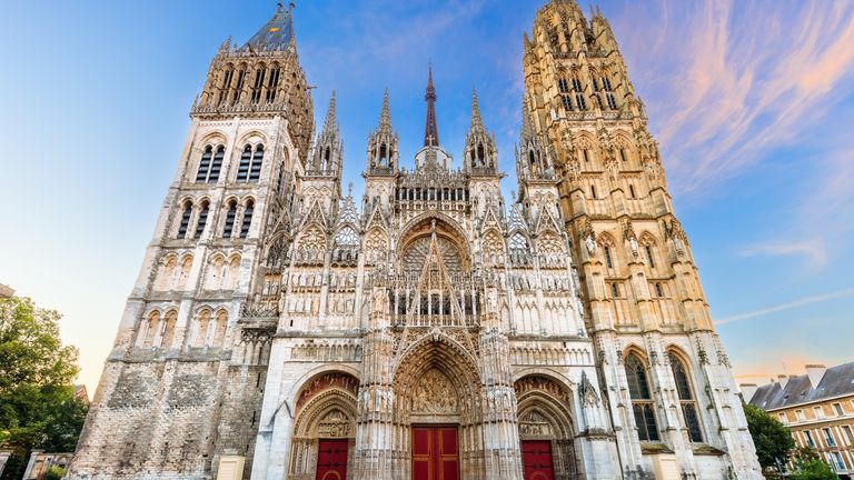 The west front of the Rouen Cathedral famous for its towers.
Pic:iStock