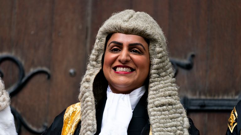 Being sworn in as justice secretary in July 2024. Pic: PA
