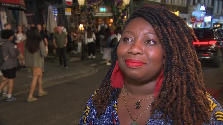 Sheila Poku-Dabanka outside Slave Play in London's West End