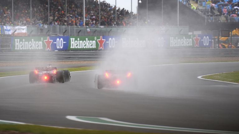 Mercedes' George Russell (left) during practice 3 of the British Grand Prix at Silverstone Circuit, Northamptonshire. Picture date: Saturday July 6, 2024.