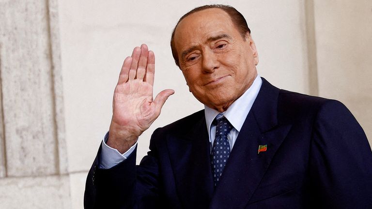 Former Italian Prime Minister Silvio Berlusconi in October 2022. Pic: Reuters