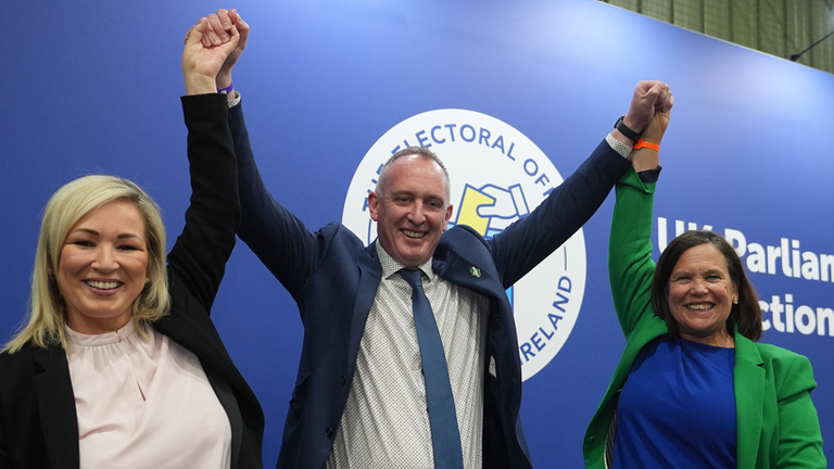Sinn Fein is now the largest party in Northern Ireland. Pic: PA