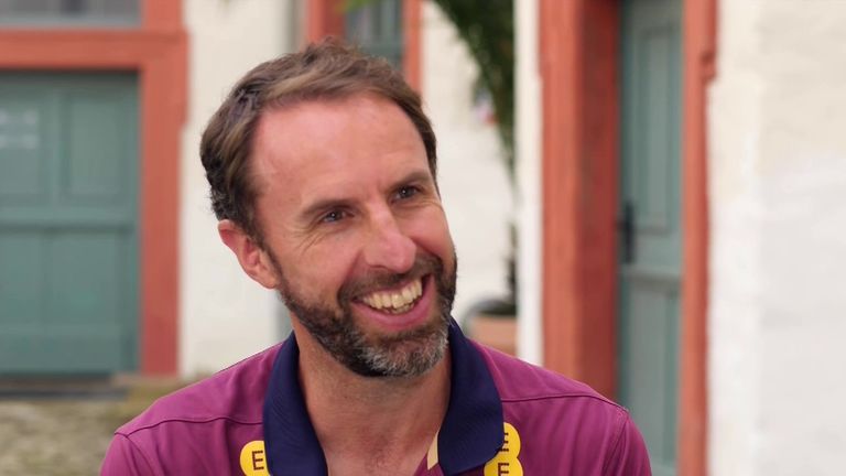 Southgate speaks to Rob Harris