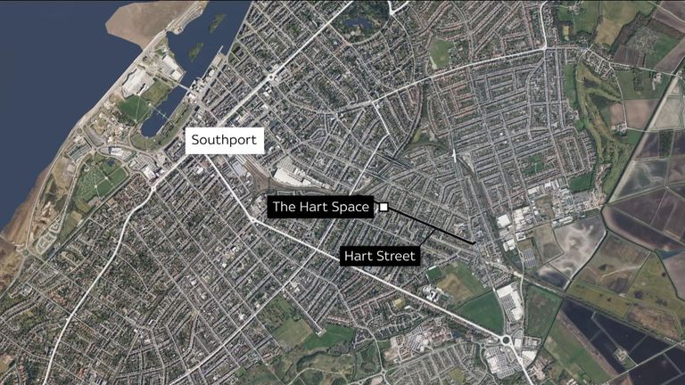 Map of Southport knife attack