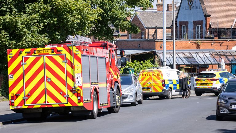 Police in Southport.
Pic: PA
