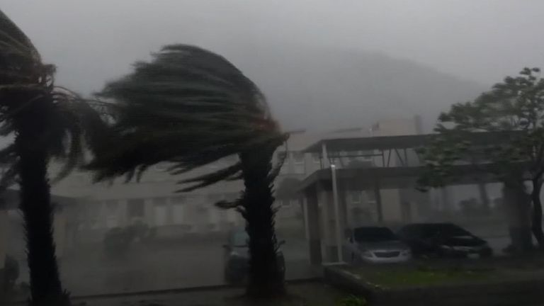 Typhoon Gaemi sweeps across Taiwan