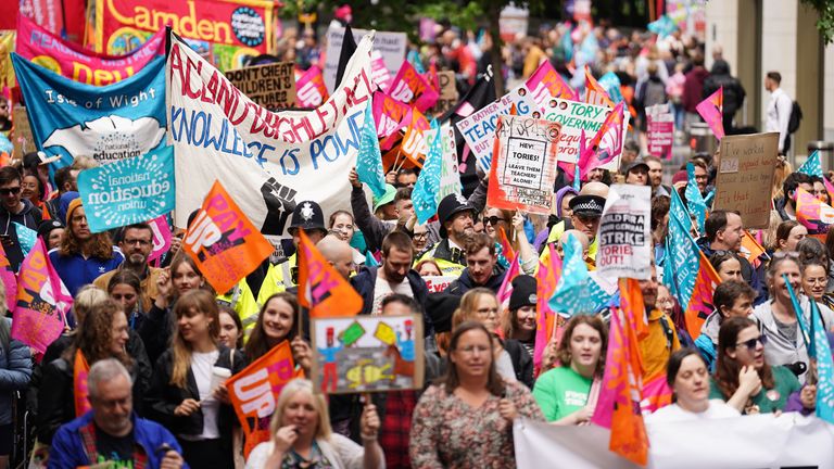 Ignoring the recommendations of pay-review bodies could result in strike action, according to the general secretary of the National Education Union. Pic: PA