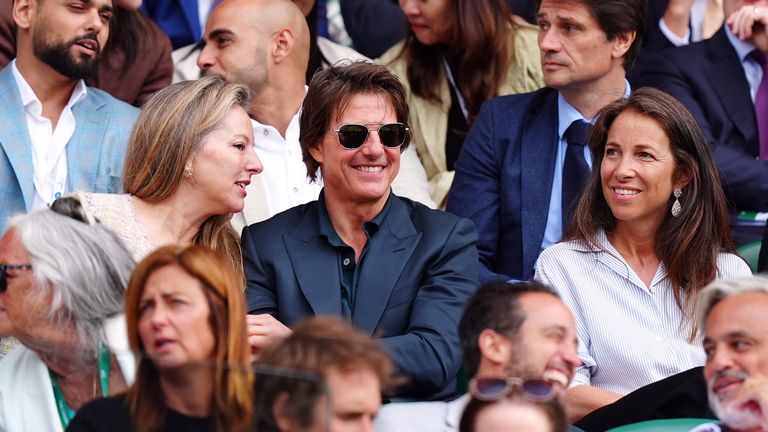 Tom Cruise in the crowd. Pic: PA