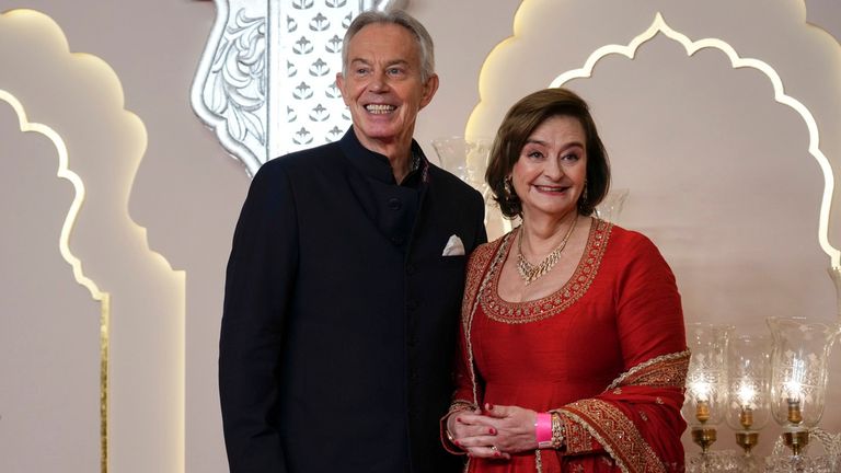 Ambani wedding in pictures: Sir Tony Blair, John Cena and Bollywood royalty in attendance as son of Asia's richest man gets married | Ents & Arts News | Sky News