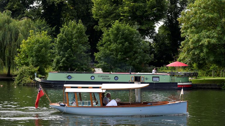 A steamboat on the Thames in Windsor. Pic: PA