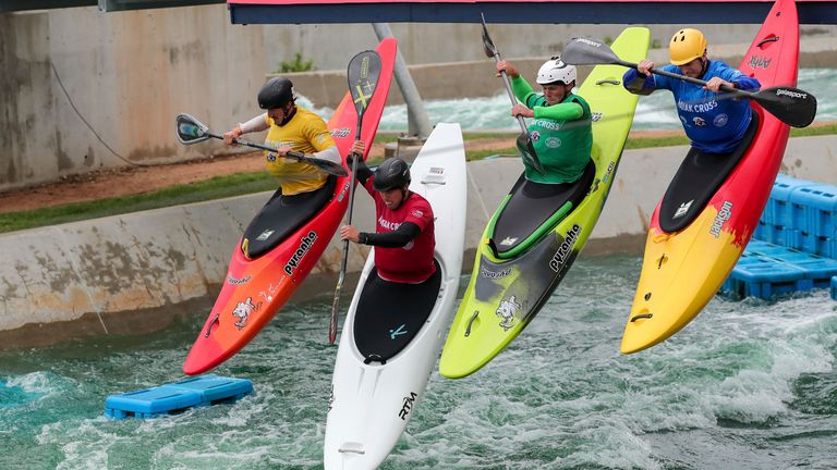 Competitors drop in for start of the US Olympic Team Trials in April. Pic: AP