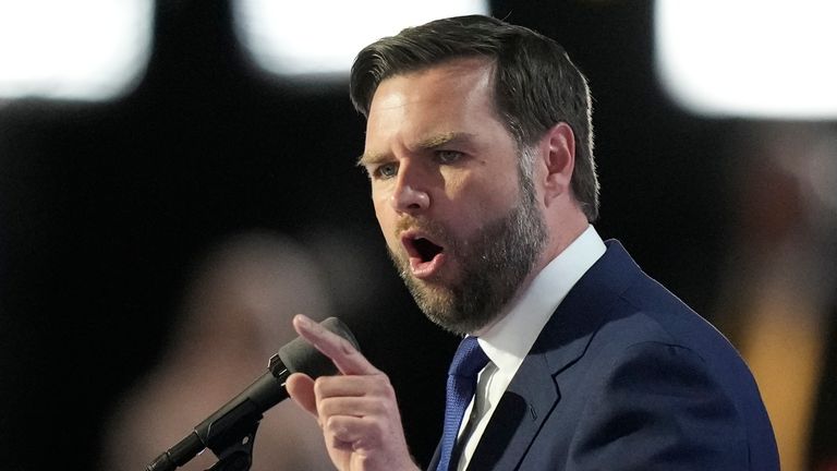 Republican Vice Presidential Candidate JD Vance Photo: AP 