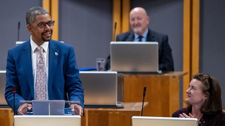 Eluned Morgan backed Vaughan Gething for the leadership in March. Pic: Senedd Cymru / Welsh parliament