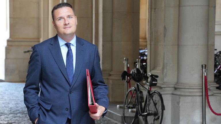 Health Secretary Wes Streeting arriving in Downing Street.
Pic PA